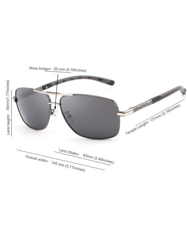 Polarized Sunglasses for Men UV400 Protection Lenses Metal Frame